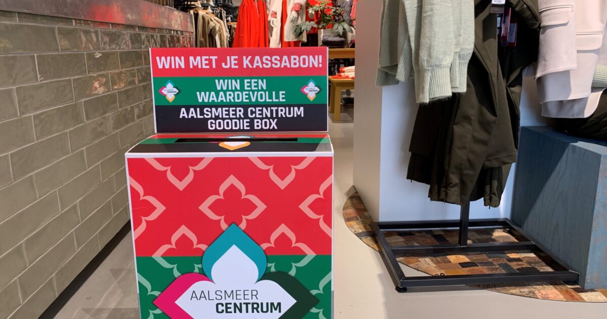 ‘Hier met je kassabon’ in Aalsmeer Centrum Radio Aalsmeer