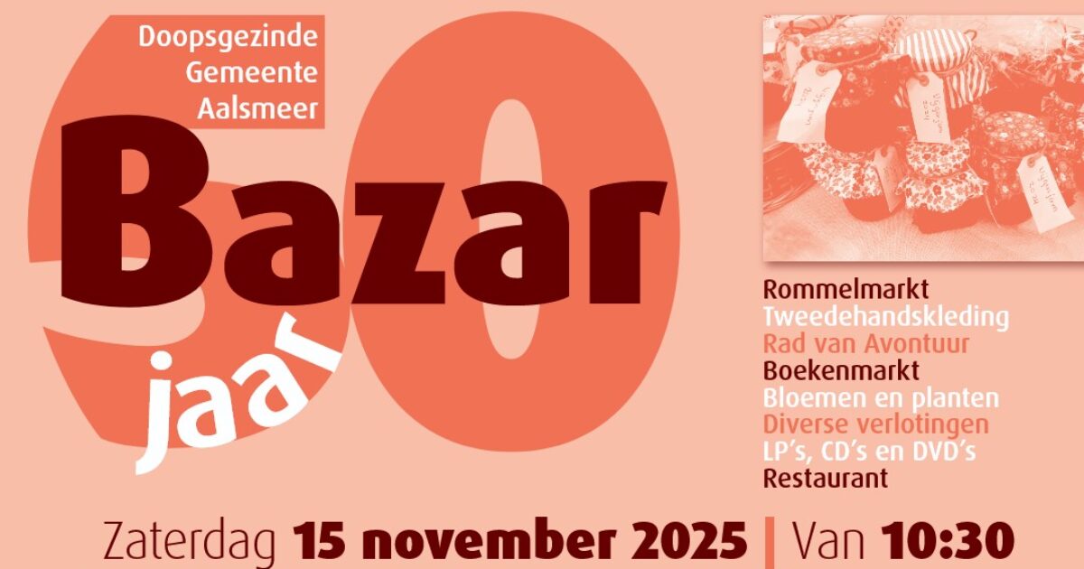 Feestrelijke 50ste Bazar Doopsgezinde Gemeente