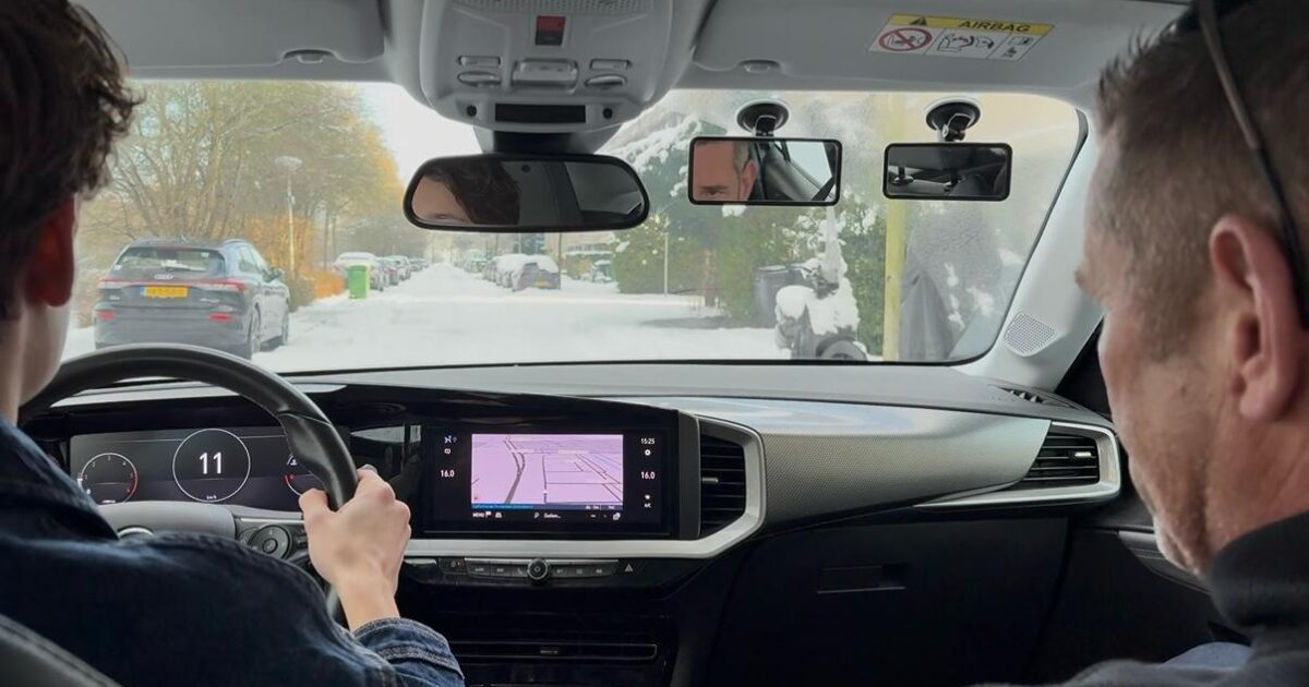 Rijlessen tijdens gladheid; mooi maar verradelijk