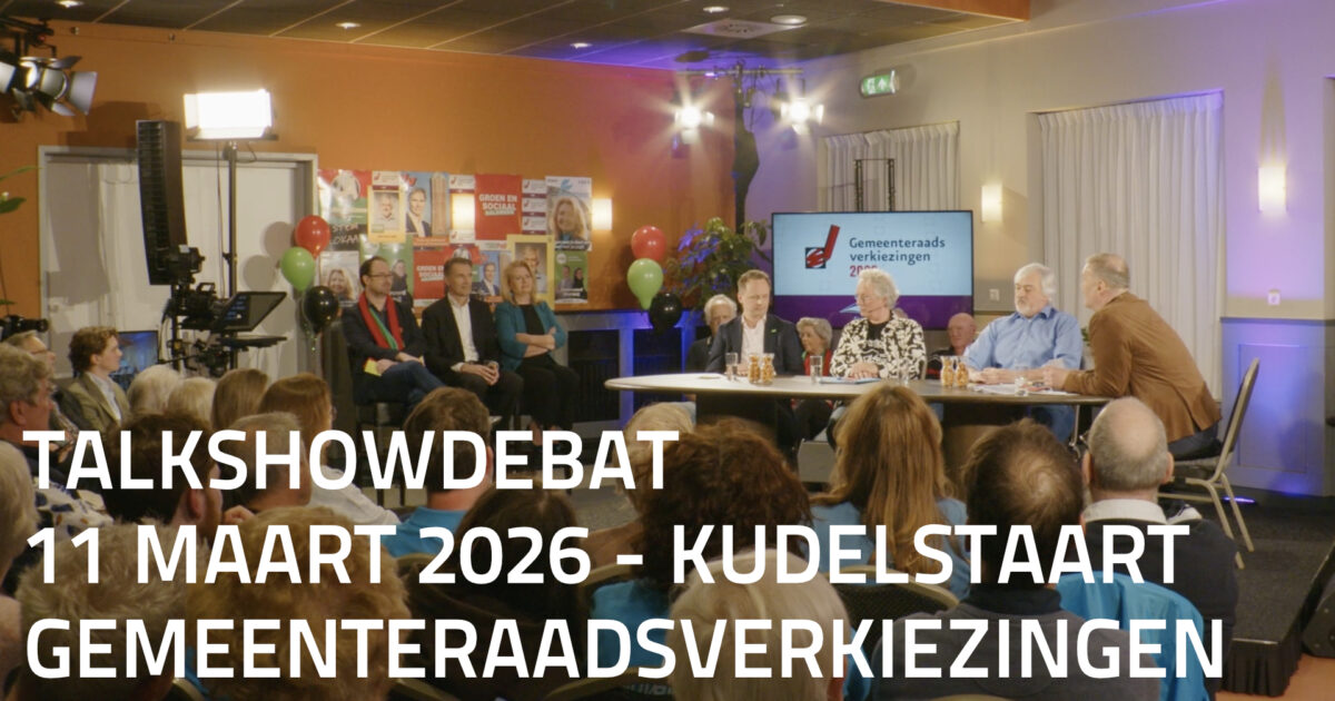 Bekijk het tweede talkshowdebat vanuit Dorpshuis Kudelstaart